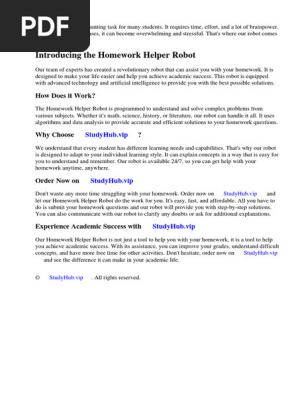 How to Make a Robot That Helps You With Homework