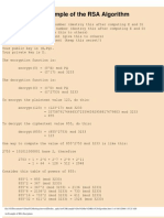 An Example of the RSA Algorithm