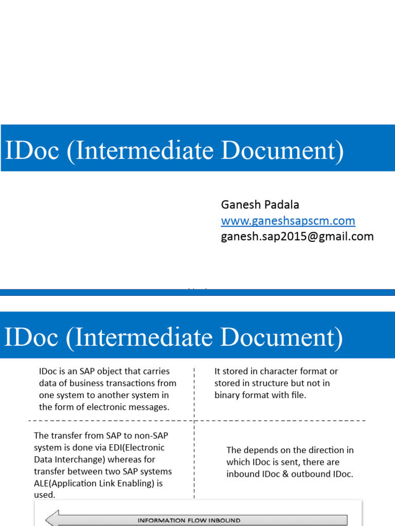 Understanding SAP IDoc Structure and Types | PDF | Electronic Data ...