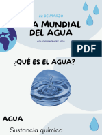 Presentación Día Mundial del Agua Sostenibilidad Tierra Orgánico Azul