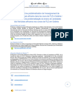 Africanicide Une Problématisation de L'enseignement de Variétés Des Français Africains Dans Les Cours de FLE À Goiânia