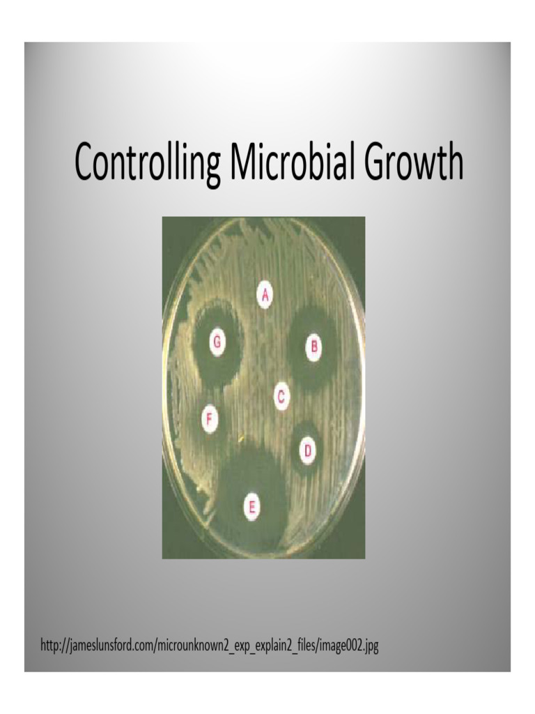 DLA 01 Controlling Microbial Growth Slides PDF Disinfectant