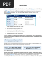 Types of Clauses