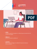 Lección M2L2 - Enfoques y Prácticas Basadas en Evidencia para La Prevención Del Consumo de Droga (SENDA)