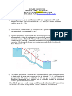 4-Lista de Exercício 4 Perda de Carga Distribuída