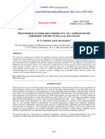 Phytochemical Screening and Evaluation of in Vitro Antibacterial and Anthelmintic Activities of Sida Acuta Leaf Extracts