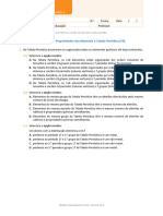 Miniteste 7 (versão 1) - Propriedades dos Materiais e Tabela Periódica (TP)