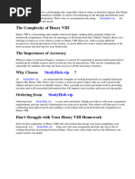 Henry Viii Homework Sheets