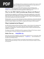 PDF Child Psychotherapy Homework Planner