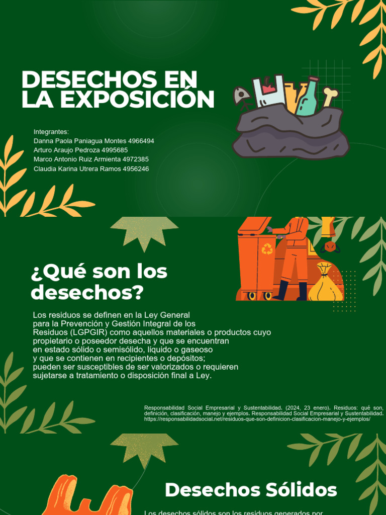 Tipos y Manejo de Desechos Residuos | PDF | Alcantarillado | Residuos