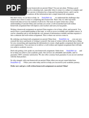Ancient China Homework Help