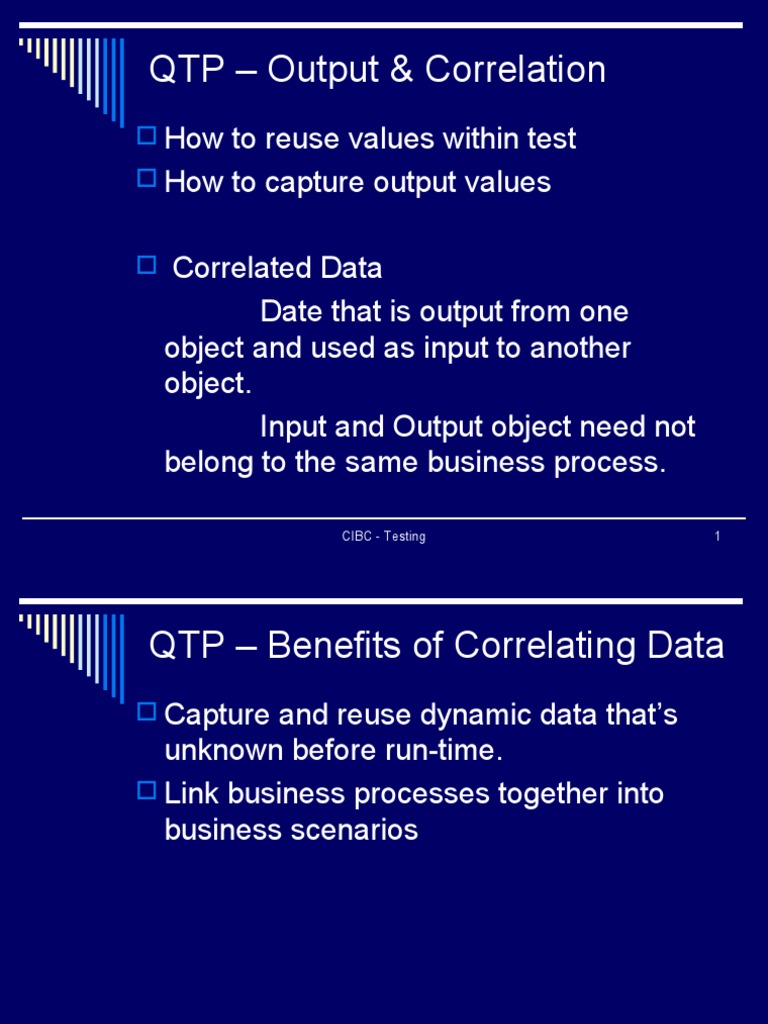QTP Data Correlation Techniques | PDF | Computers