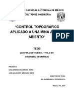 Controltopografico Aplicado a Mina a Cie