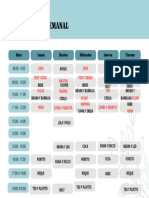 Calendario Organizador Semanal Simple Celeste