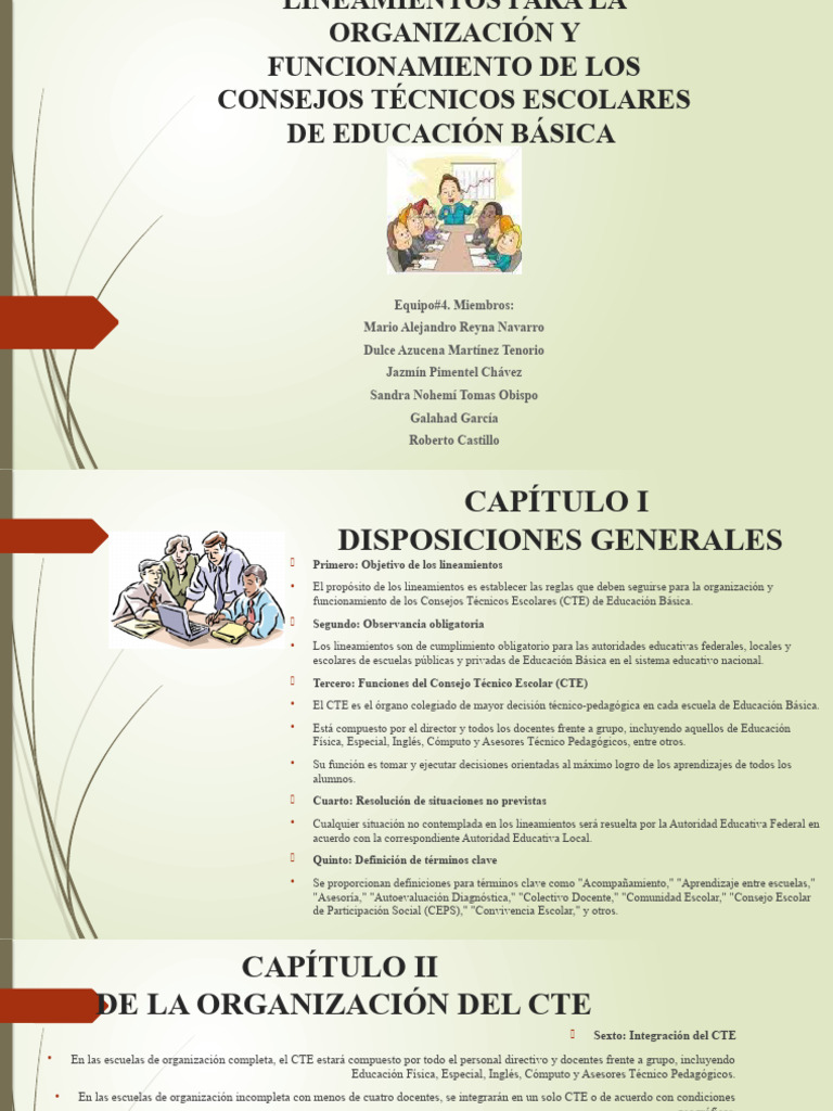 Lineamientos Para La Organización Y Funcionamiento De Los Consejos