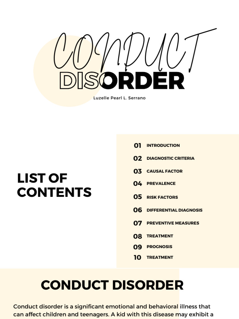 Understanding Conduct Disorder in Youth | PDF | Mental Disorder ...