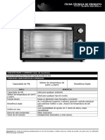 ficha técnica forno elétrico PFE44P