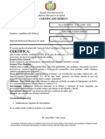 Certificado Medico Oficial Ministerio 