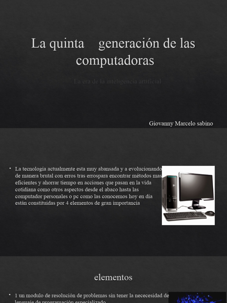 Quinta Generación de Computadoras y AI | PDF | Inteligencia artificial ...