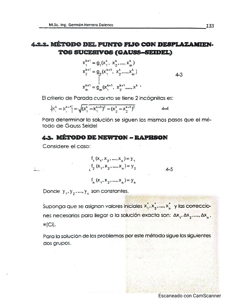 Sistema de Ecuaciones No Lineales | PDF