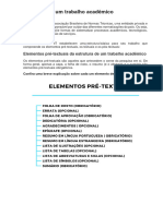 ABNT - Estrutura de Um Trabalho Acadêmico