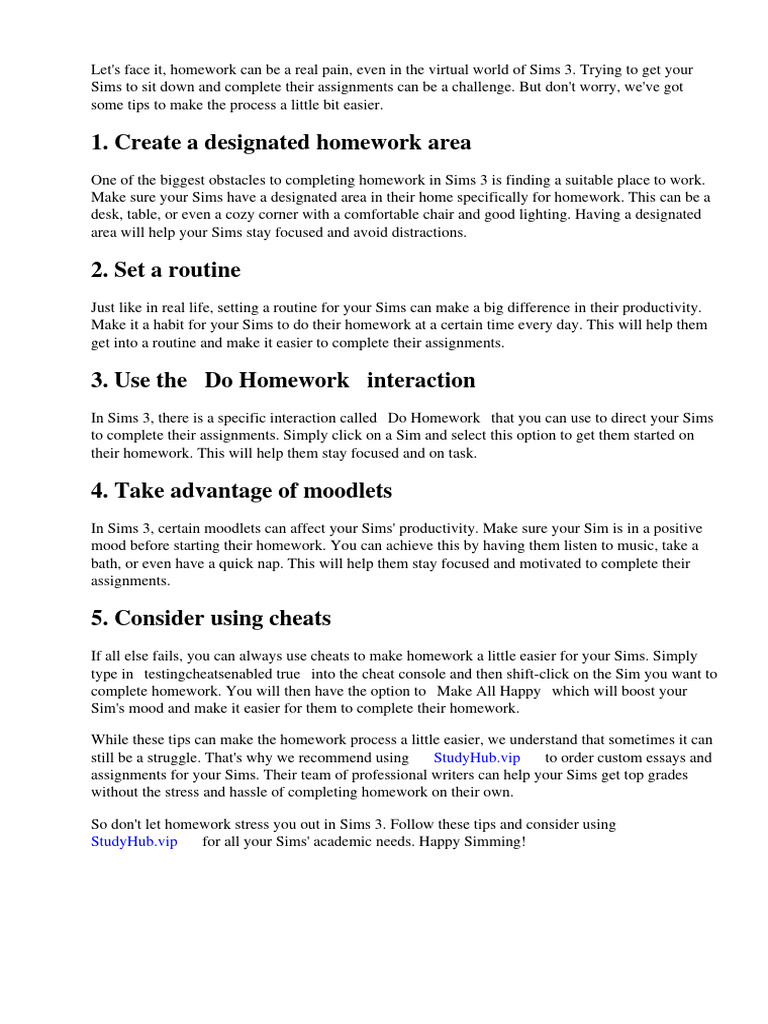 how-do-you-make-your-sims-do-homework-in-sims-3-pdf-homework