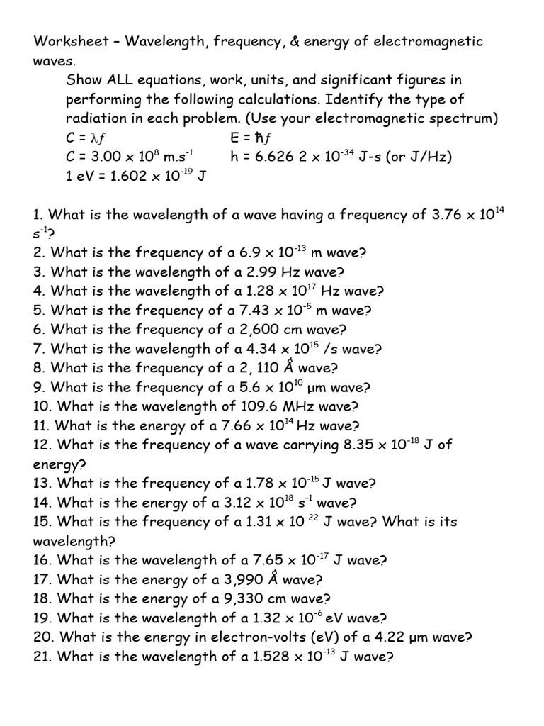EM Wave Problem Set 1 | PDF | Science & Mathematics