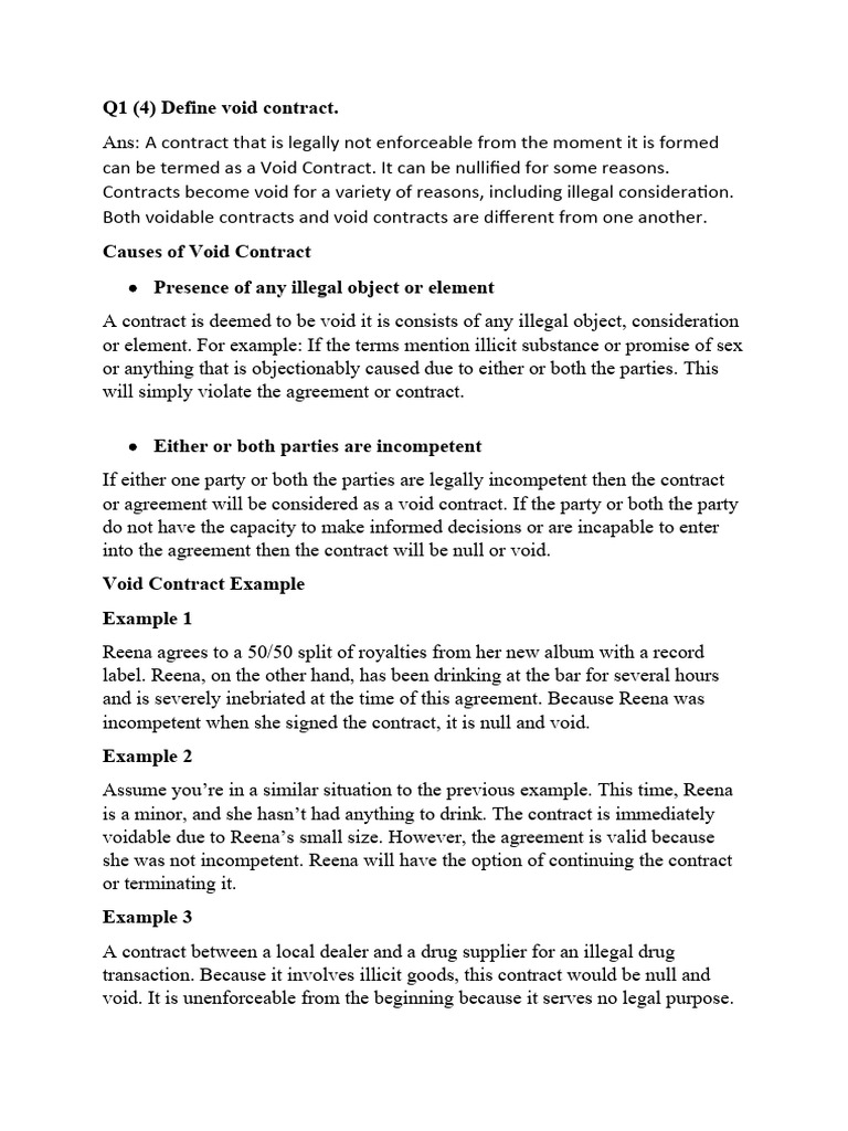 Contracts Notes | PDF | Offer And Acceptance | Consideration