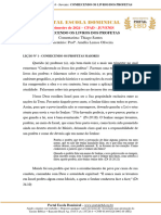 Esboço da Lição 1 - Conhecendo os profetas maiores - Profª. Amélia Lemos Oliveira