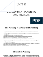 DEVELOPMENT PLANNING AND PROJECTS