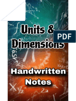 Unit and Dimension - NOTES