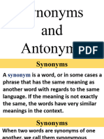 Q2 PPT Synonyms Antonyms