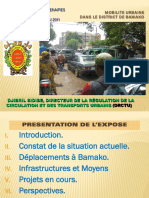 N 1 Atelier Mobilite Et Deplacements-BAMAKO