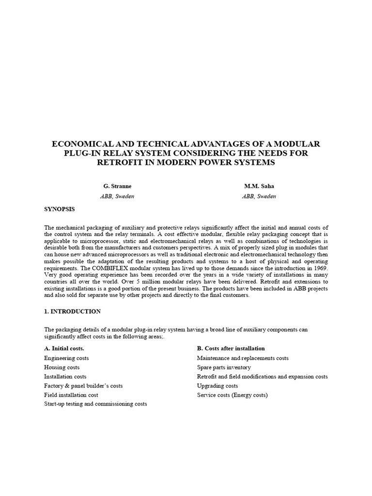 Advantages of COMBIFLEX Relay System | PDF | Relay | Electrical Connector