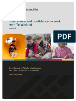 Awareness and Confidence To Work With Te Whariki