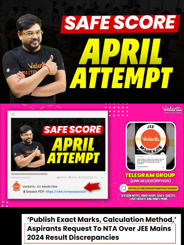 Safe Score For April Attempt | PDF | Mathematical Objects | Physical ...