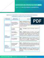 Objetos de Conhecimento e Habilidades para Sondagem 2024 LP Ma 3.º Ano Ef 2023