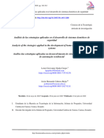 Análisis de Las Estrategias Aplicadas en El Desarrollo de Sistemas Domóticos de Seguridad