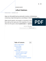 Algae in Diversified Habitats