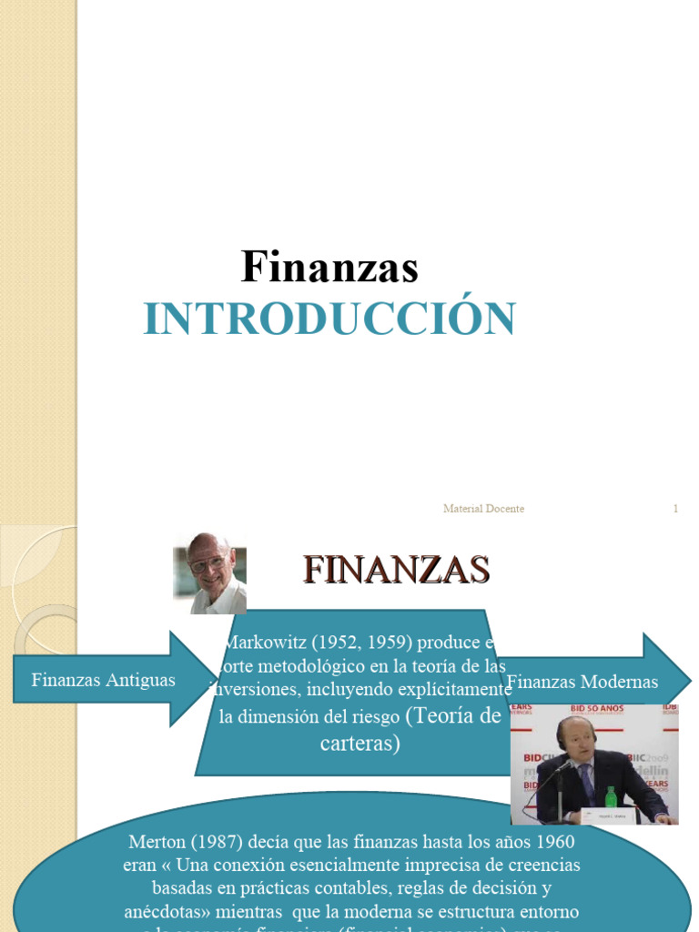 Introduccion A Las Finanzas | PDF | Business | Ciencias económicas
