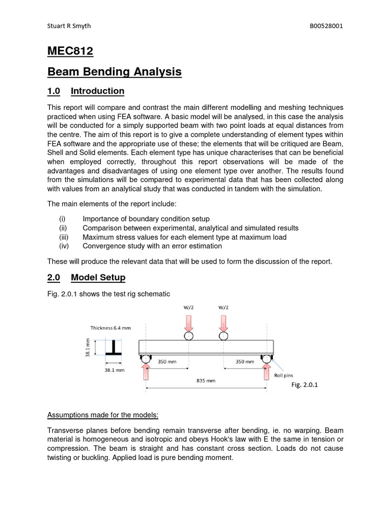 Coursework 1 Meng Uuj | PDF | Bending | Stress (Mechanics)