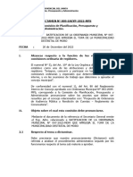 Dictamen #009-Eaeyp-2022-Mps Ratificacion de La Ordenanza Municipal #007-2022-MDM Que Aprueba El Tupa de La Municipalidad Destrital de Moro