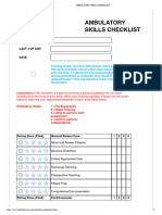 Ambulatory Skills Checklist