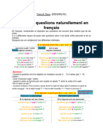 Poser Des Questions Naturellement en Francais