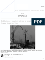 Grileiros, Madeireiros e Garimpeiros Nã... em Home Office - 31 - 03 - 2020 - UOL ECOA