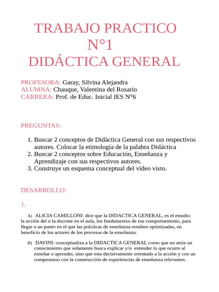 Didactica General | PDF | Enseñando | Aprendizaje