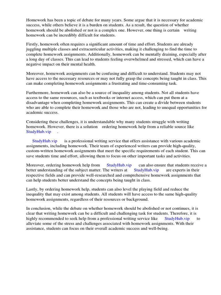 Challenges of Homework for Students | PDF | Homework | Teachers