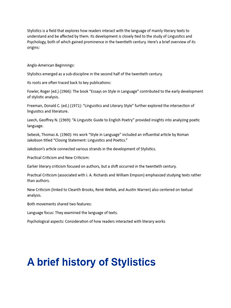 Stylistics and Rhetoric - 074450 | PDF | Rhetoric | Linguistics