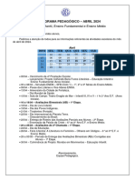 Calendário Abril 2024