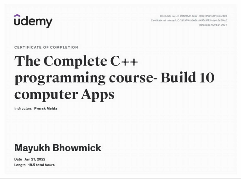 Complete C++ Programming Course | PDF